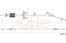 Tažné lanko, parkovací brzda COFLE 92.10.6237