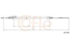 Tažné lanko, parkovací brzda COFLE 92.10.7135