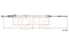 Tažné lanko, parkovací brzda COFLE 92.10.7406