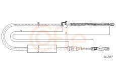Tažné lanko, parkovací brzda COFLE 92.10.7507