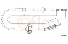 Tažné lanko, parkovací brzda COFLE 92.10.8065