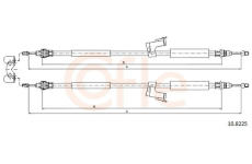 Tažné lanko, parkovací brzda COFLE 92.10.8225