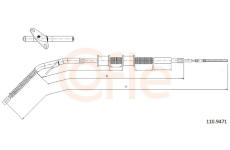 Tažné lanko, parkovací brzda COFLE 92.10.9471