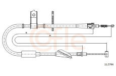 Tažné lanko, parkovací brzda COFLE 92.11.5744