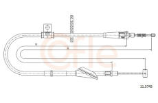Tažné lanko, parkovací brzda COFLE 92.11.5745