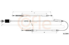 Tažné lanko, parkovací brzda COFLE 92.11.5839