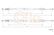Tažné lanko, parkovací brzda COFLE 92.11.6772