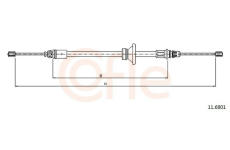 Tažné lanko, parkovací brzda COFLE 92.11.6801