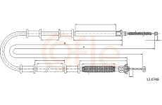 Tažné lanko, parkovací brzda COFLE 92.12.0748