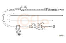 Tažné lanko, parkovací brzda COFLE 92.17.0126