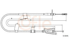Tažné lanko, parkovací brzda COFLE 92.17.0335
