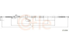 Tažné lanko, parkovací brzda COFLE 92.17.1554