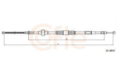 Tažné lanko, parkovací brzda COFLE 92.17.2037