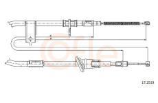 Tažné lanko, parkovací brzda COFLE 92.17.2519