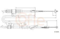 Tažné lanko, parkovací brzda COFLE 92.17.2523