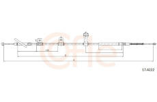 Tažné lanko, parkovací brzda COFLE 92.17.4222