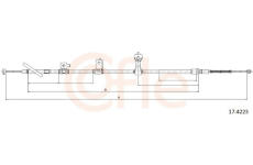 Tažné lanko, parkovací brzda COFLE 92.17.4223
