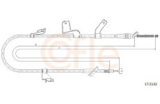 Tažné lanko, parkovací brzda COFLE 92.17.5132