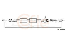 Tažné lanko, parkovací brzda COFLE 92.20.160B080