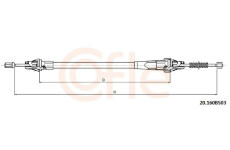 Tažné lanko, parkovací brzda COFLE 92.20.160B503