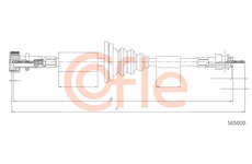 Hřídel tachometru COFLE S05020