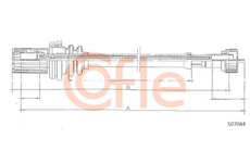 Hřídel tachometru COFLE S07044