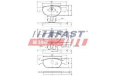 Sada brzdových destiček, kotoučová brzda FAST FT29004