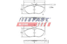 Sada brzdových destiček, kotoučová brzda FAST FT29007