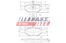 Sada brzdových destiček, kotoučová brzda FAST FT29008