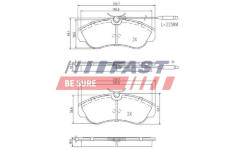 Sada brzdových destiček, kotoučová brzda FAST FT29012