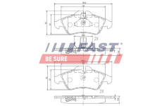 Sada brzdových destiček, kotoučová brzda FAST FT29016