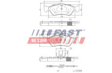 Sada brzdových destiček, kotoučová brzda FAST FT29018