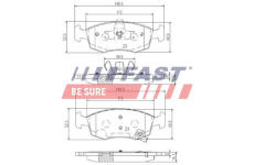 Sada brzdových destiček, kotoučová brzda FAST FT29042