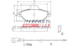 Sada brzdových platničiek kotúčovej brzdy FAST FT29051