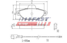 Sada brzdových destiček, kotoučová brzda FAST FT29051