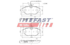 Sada brzdových destiček, kotoučová brzda FAST FT29054