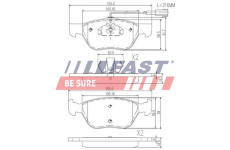 Sada brzdových destiček, kotoučová brzda FAST FT29058