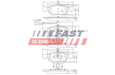 Sada brzdových destiček, kotoučová brzda FAST FT29059