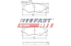Sada brzdových destiček, kotoučová brzda FAST FT29060