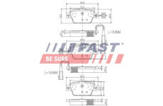 Sada brzdových destiček, kotoučová brzda FAST FT29082