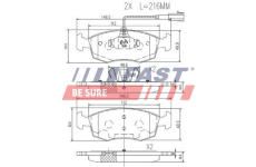 Sada brzdových destiček, kotoučová brzda FAST FT29083