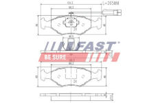 Sada brzdových destiček, kotoučová brzda FAST FT29086