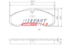 Sada brzdových destiček, kotoučová brzda FAST FT29091