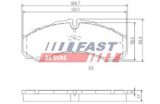 Sada brzdových destiček, kotoučová brzda FAST FT29091