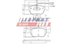Sada brzdových destiček, kotoučová brzda FAST FT29105