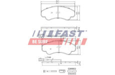 Sada brzdových destiček, kotoučová brzda FAST FT29108