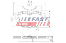 Sada brzdových platničiek kotúčovej brzdy FAST FT29110