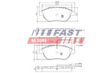 Sada brzdových destiček, kotoučová brzda FAST FT29113