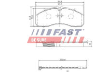 Sada brzdových destiček, kotoučová brzda FAST FT29117