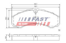 Sada brzdových destiček, kotoučová brzda FAST FT29121